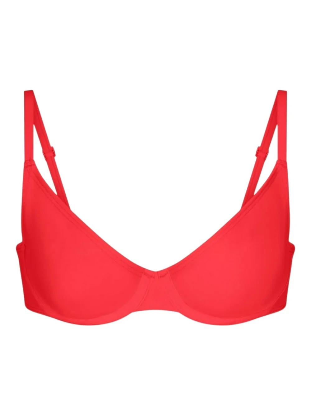 NWT SKIMS Iconic Swim Underwire Bikini Top Red Carmine Size 3 XS